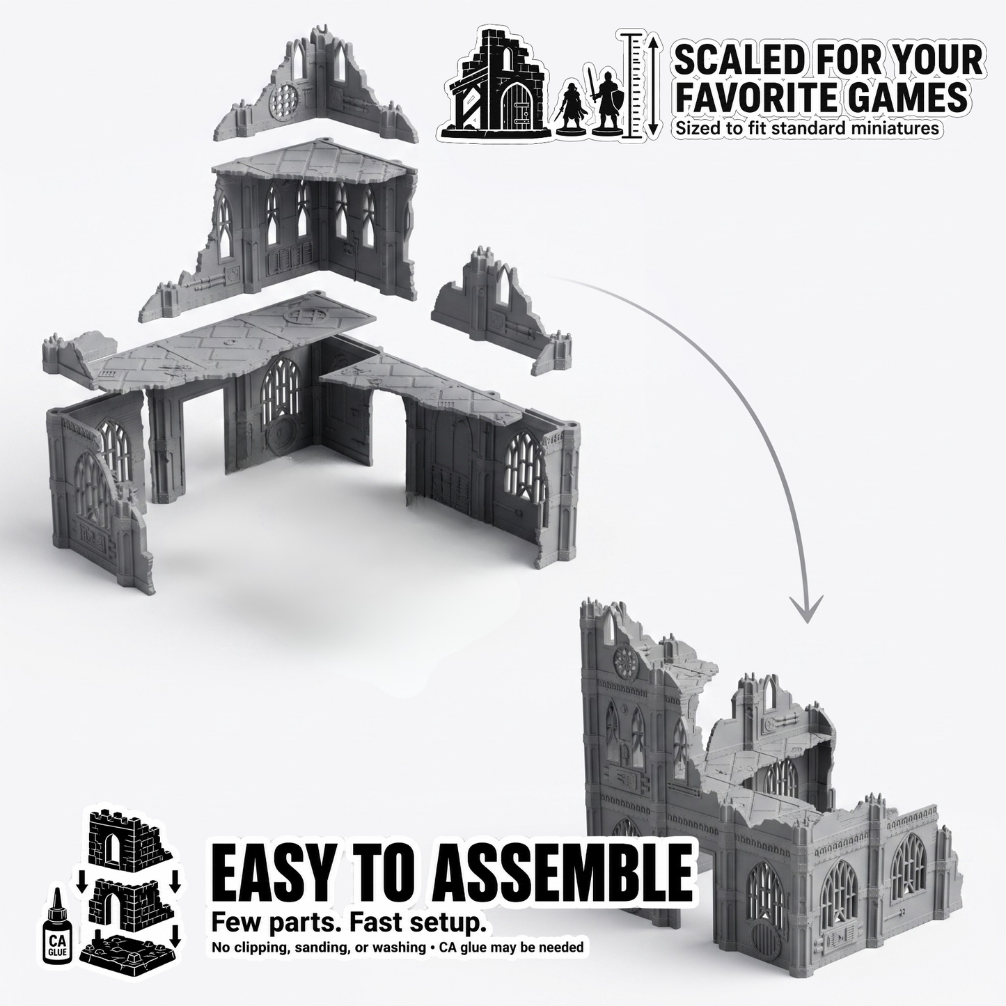 Repentum Ruins Gothic Sector - Wargaming Terrain 28mm Ruins
