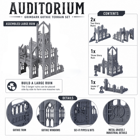 Auditorium Gothic Sector - Wargaming Terrain 28mm Ruins