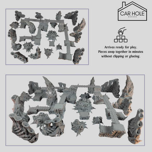 The Hive Kill Team Terrain – Xenos-Themed Alien Terrain Kit for 28mm Skirmish Missions and Tactical Bio-Play Environments