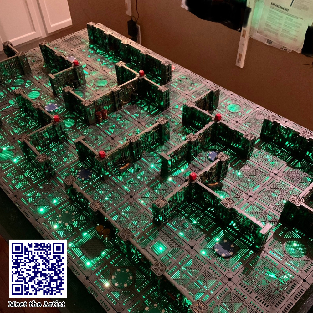 Boarding Action Kill Team Terrain: Modular Terrain for Tabletop Wargames & RPGs, Working Doors, Xenos Terrain, Sci Fi Floor Tiles