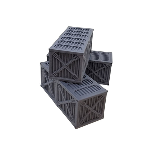 Scatter Shipping Container Set - Tabletop Terrain for Wargames, 3D-Printed, 28mm Scale