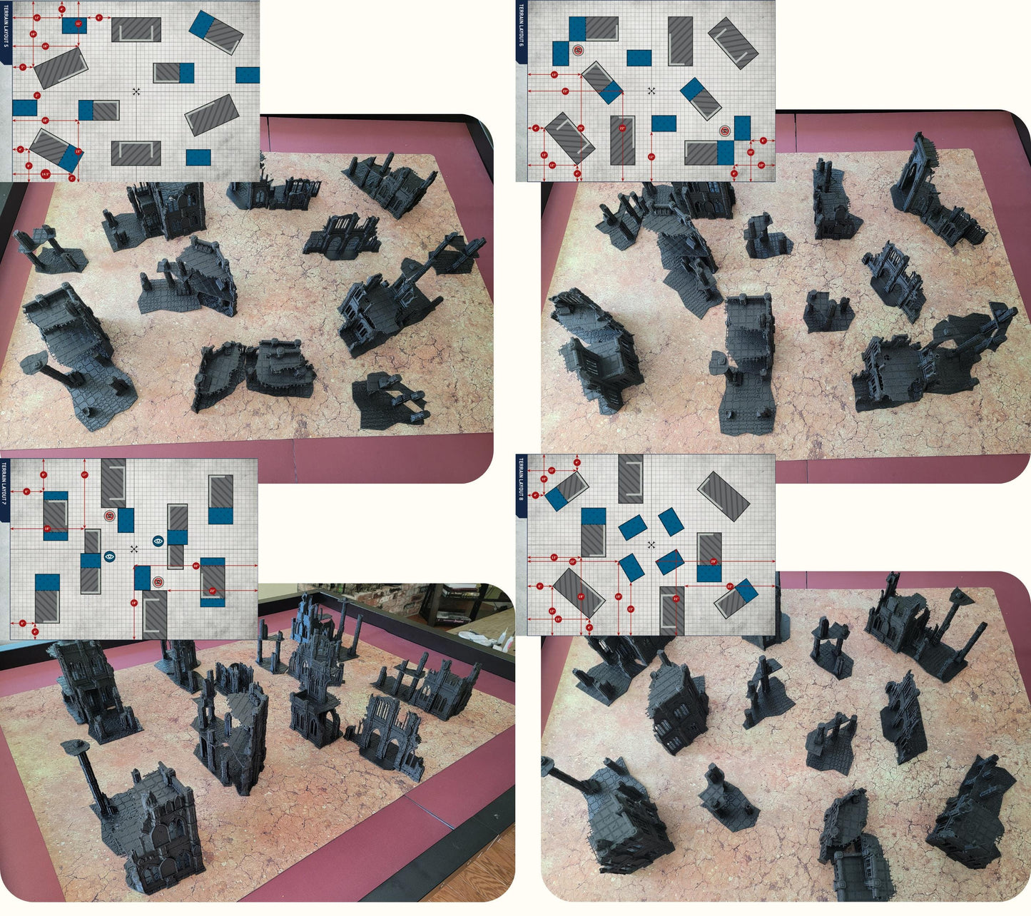 Full-Scale Modular Terrain – Domina Ferra HQ Gothic Fortress Set for 40K, Stargrave, Necromunda (28–32mm Compatible)