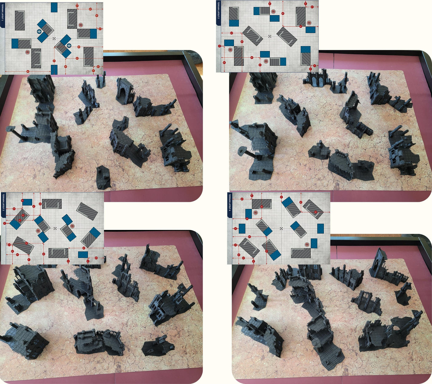 Full-Scale Modular Terrain – Domina Ferra HQ Gothic Fortress Set for 40K, Stargrave, Necromunda (28–32mm Compatible)