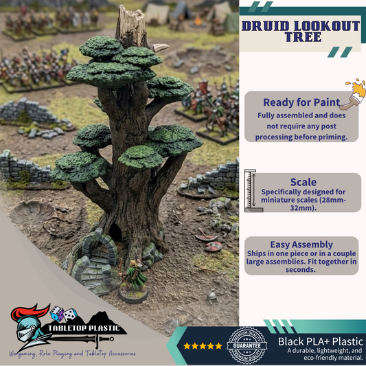Elevated Woodland Watchtower & Ritual Perch for Grove Encounters, 28–32mm Fantasy Landmark