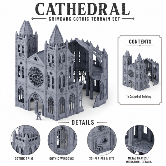 Grand Cathedral Gothic Sector - Wargaming Terrain 28mm Ruins