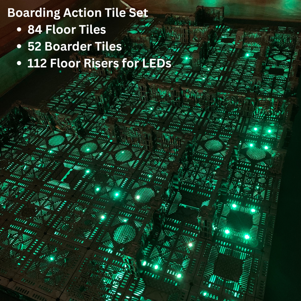 Boarding Action Kill Team Terrain: Modular Terrain for Tabletop Wargames & RPGs, Working Doors, Xenos Terrain, Sci Fi Floor Tiles