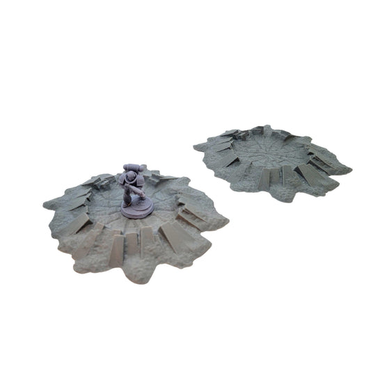 Unleash the Power of Ruins: Scatter Terrain Set of Craters, for Epic RPG & War Game Battles!