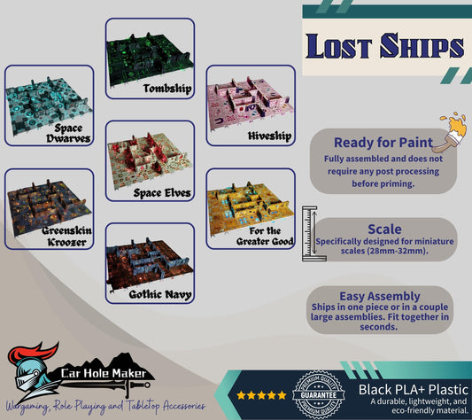Modular Sci-Fi Terrain – Lost Ships, Kill Team Boarding Action (28mm-32mm)