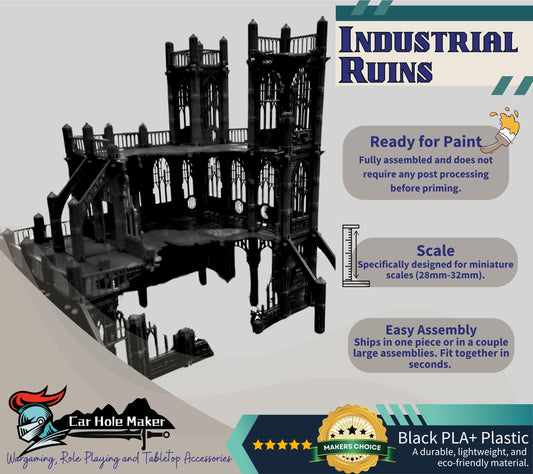 Modular Gothic Huge Cathedral SECTOR TEMPLARIS, Ruins for 28mm Tabletop Gaming