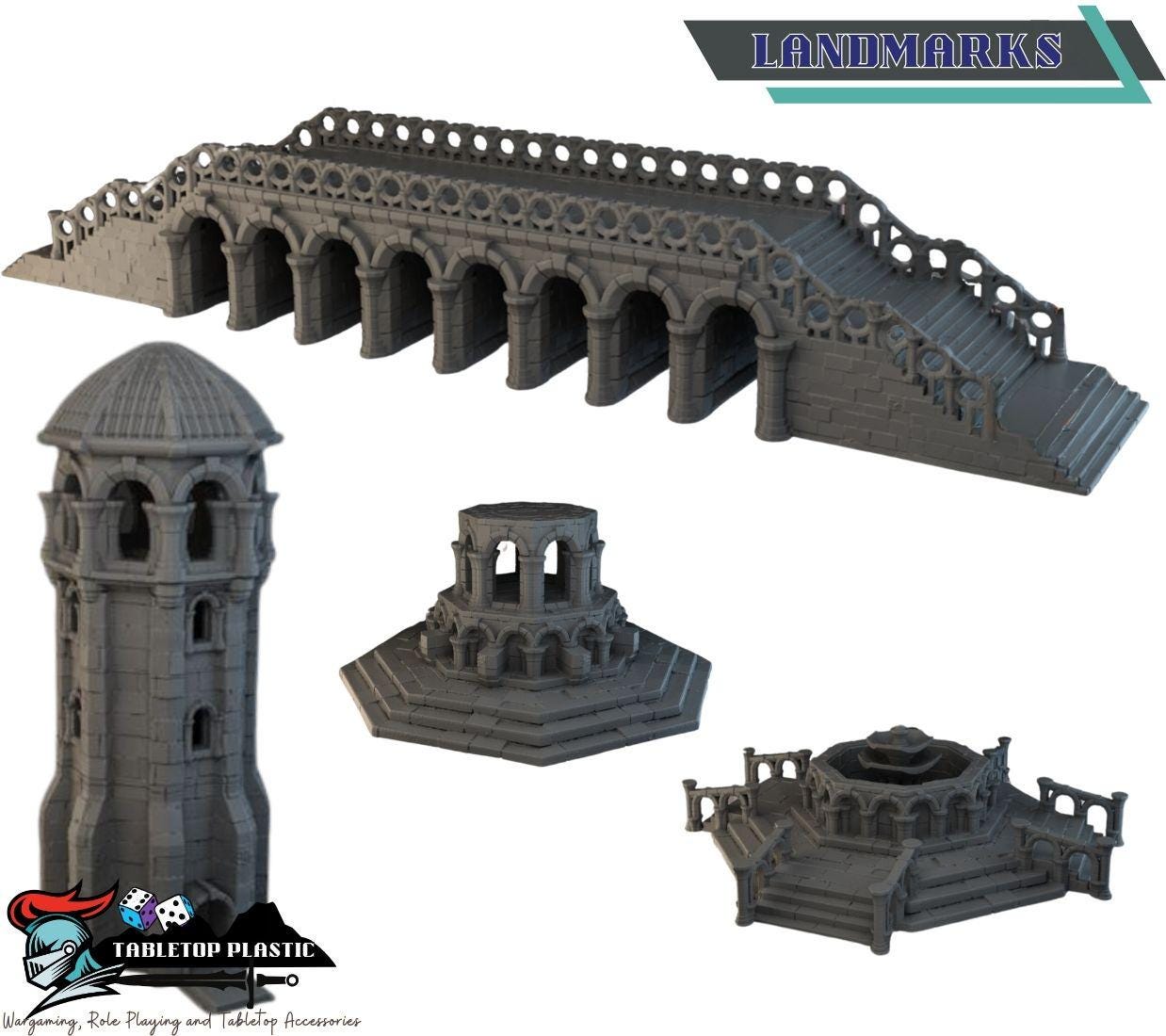 Stone Vale Villas Terrain Set – Italian Renaissance Town Buildings for D&D, Frostgrave and Malifaux