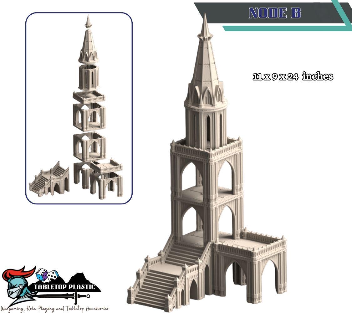Sacrusmundus “Vertex Tertius” Crossroad: Stackable Nodes, Tall/Short Bridges & Ruins