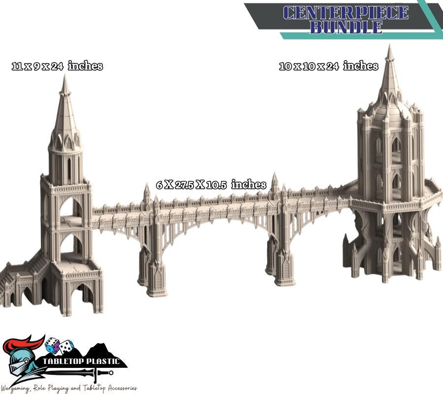 Sacrusmundus “Vertex Tertius” Crossroad: Stackable Nodes, Tall/Short Bridges & Ruins