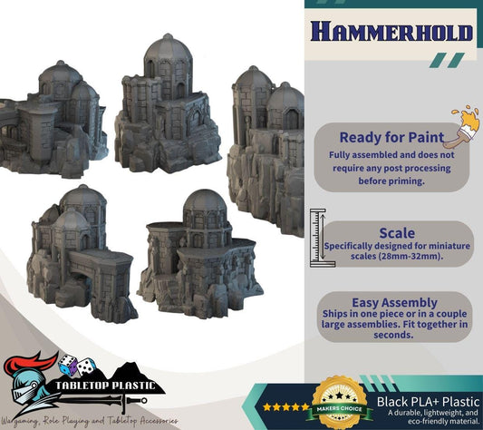 Dwarven Fortress Terrain Set: 28-32mm Tabletop Scenery