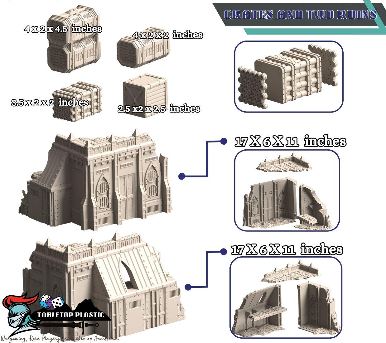 Kalthan Logistic Hub — Industrial Crane, Elevated Bridge & Ruins (28–32 mm Terrain)