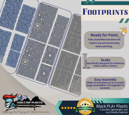 Grimdark Terrain Footprint Set – GW Chapter Approved Tournament Companion 2025 12-Piece Layout Kit