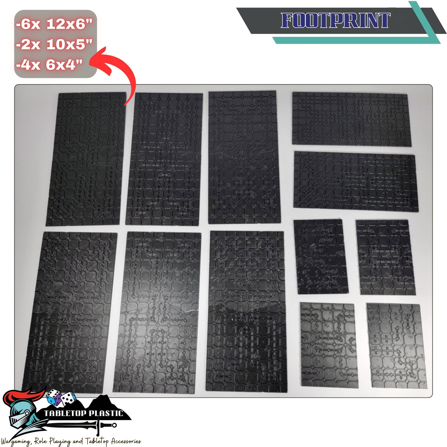 Foldable Gothic Ruins Terrain Set: Grimdark Tournament Ready