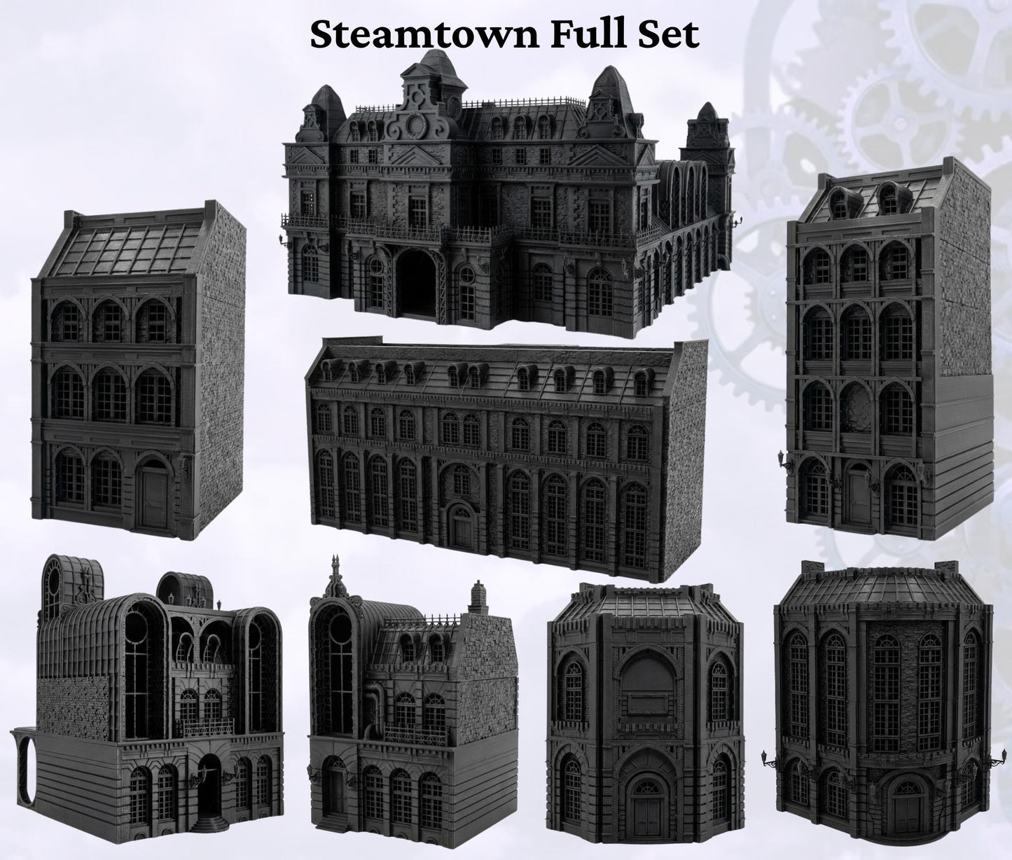 Laandan Steamtown Terrain Set, Victorian Gaslamp City, 28-32mm Scale