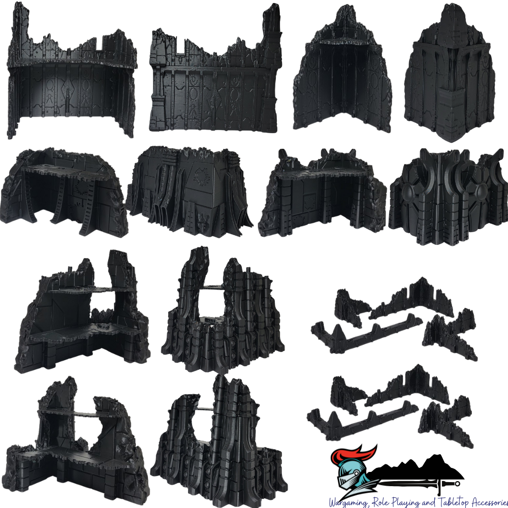Complete Competitive Terrain – Tomb World Ruins w/ Scatter & Footprints for 44"×60" Tournament Boards (28‑32 mm)