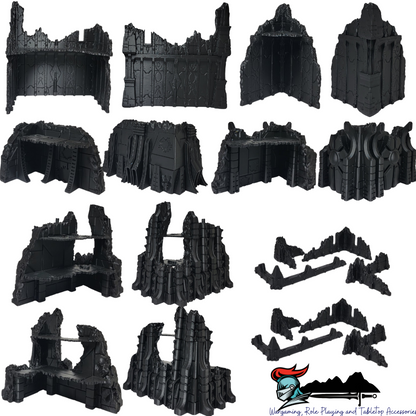 Complete Competitive Terrain – Tomb World Ruins w/ Scatter & Footprints for 44"×60" Tournament Boards (28‑32 mm)