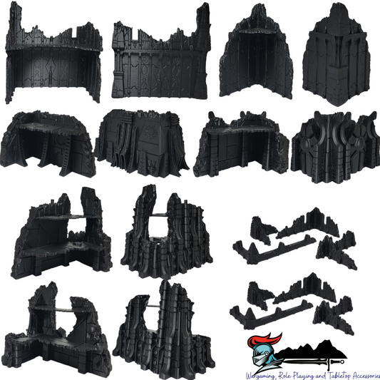 Complete Competitive Terrain – Tomb World Ruins w/ Scatter & Footprints for 44"×60" Tournament Boards (28‑32 mm)