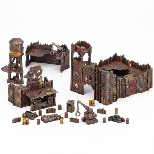 Scrap Stronghold – Scrapz Camp Ork 28mm Terrain Set