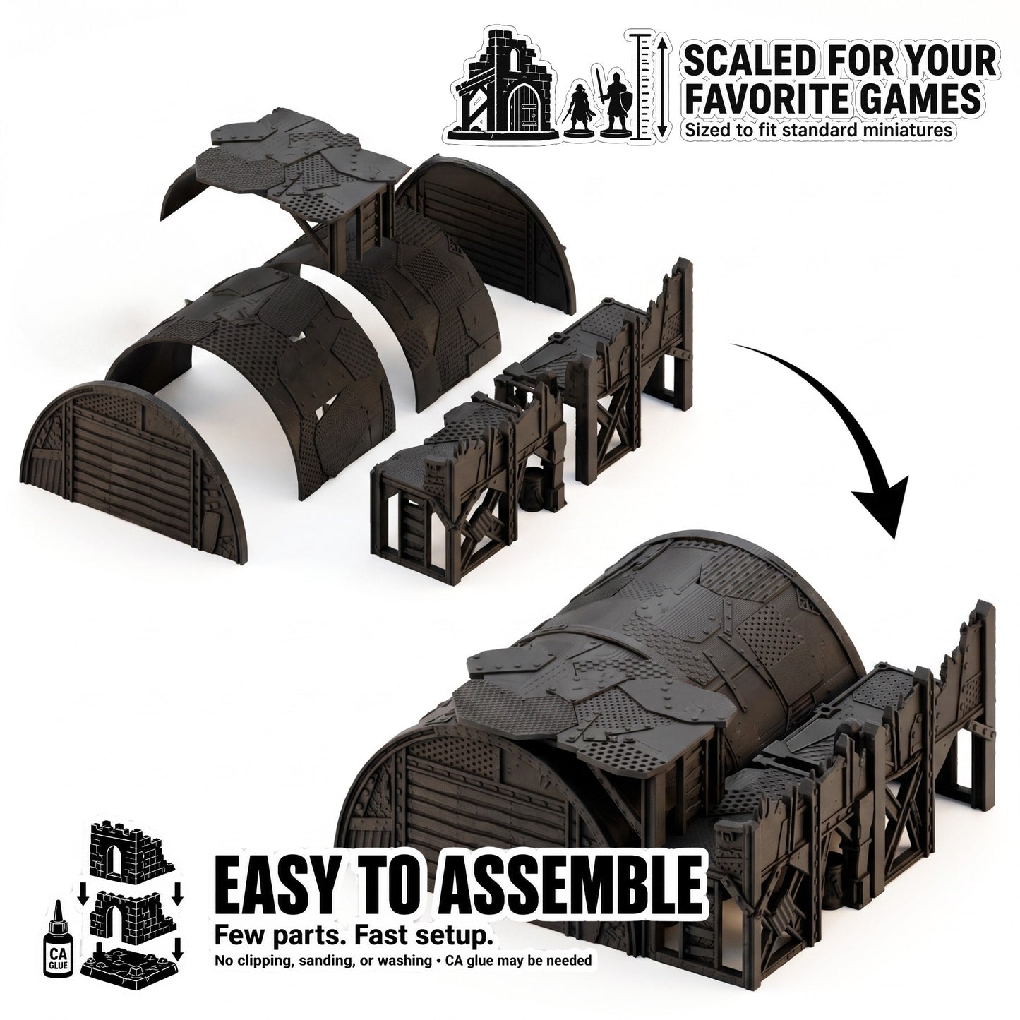 Flya Shed – Scrapz Camp Ork Terrain Set
