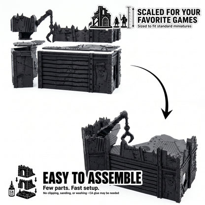 Scrap Stronghold – Scrapz Camp Ork 28mm Terrain Set