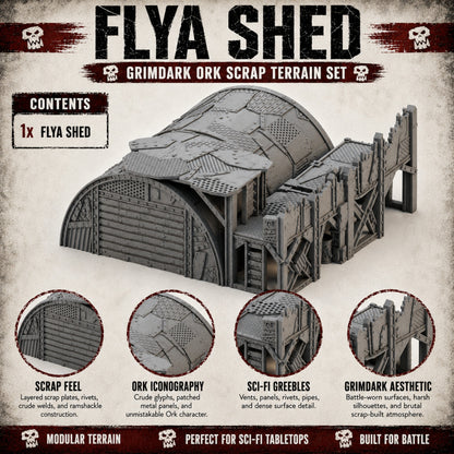 Flya Shed – Scrapz Camp Ork Terrain Set