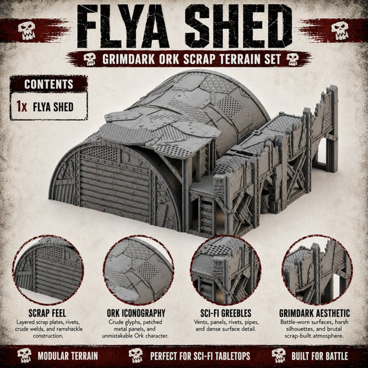 Flya Shed – Scrapz Camp Ork Terrain Set