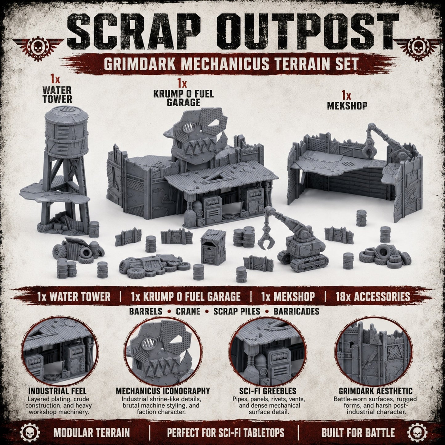 Scrap Outpost – Scrapz Camp Ork Terrain Set