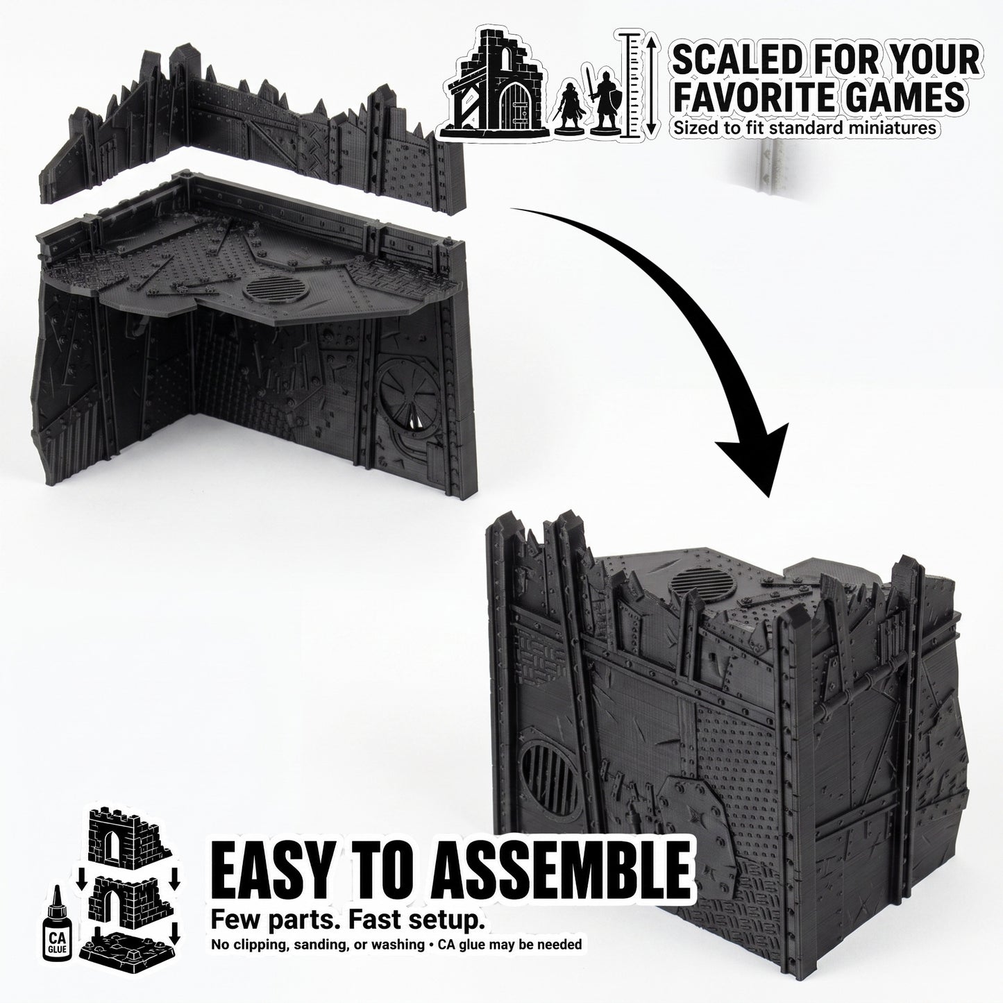 Space Orcs 11E – Scrapz Camp Ork Terrain Set