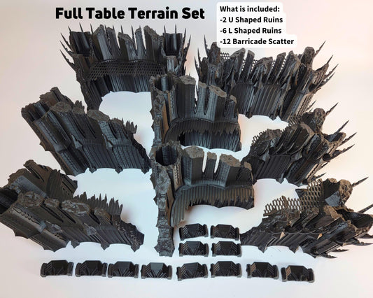 Dark Elf City Competitive Gaming Table 3D Printed Wargame Terrain Dark Eldar, Drukhari Themed Pariah Nexus Tournament Ready
