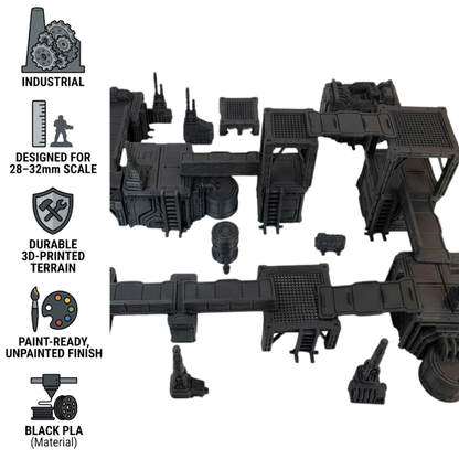Modular Industrial Terrain: For Skirmish Sci-Fi Wargames - 28mm Scale
