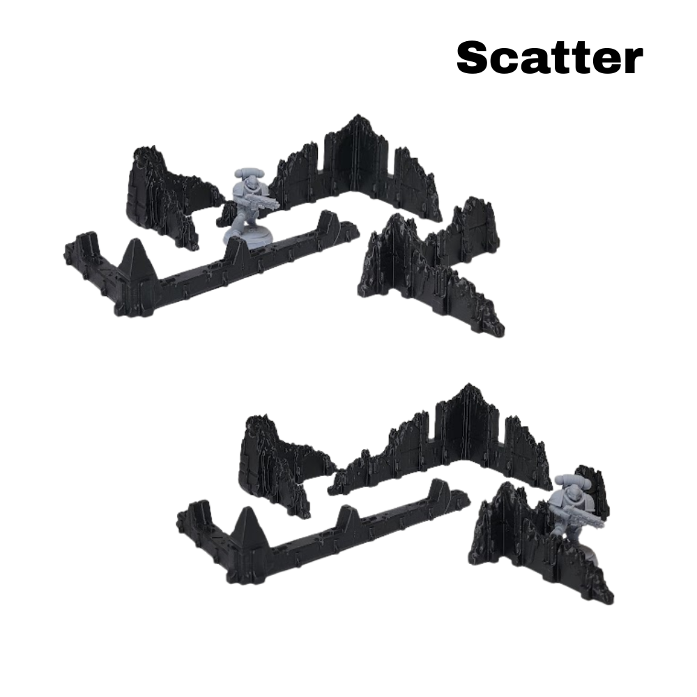 Complete Competitive Terrain – Tomb World Ruins w/ Scatter & Footprints for 44"×60" Tournament Boards (28‑32 mm)