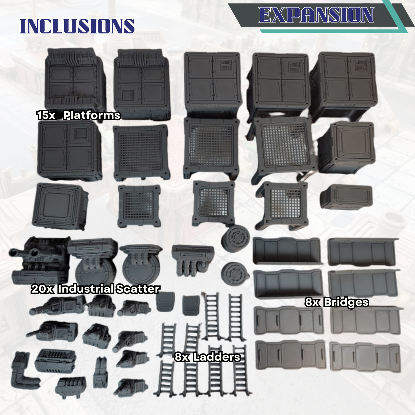 Modular Industrial Terrain: For Skirmish Sci-Fi Wargames - 28mm Scale