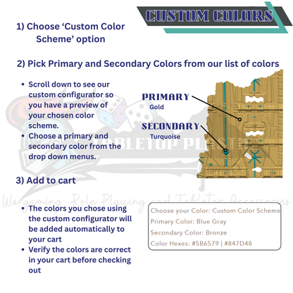 Foldable Necron Ruins Terrain Set - Competitive Style 40k Terrain designed for GW Matched Play & 2025 Chapter Approved Tournament Companion