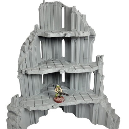 Divine Keep Set: Wargaming Terrain Ruins Fits Legion Sci-Fi Tabletop Terrain Set 40k 28mm Scale Building & Scatter Arc World