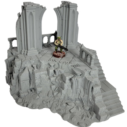 Divine Keep Set: Wargaming Terrain Ruins Fits Legion Sci-Fi Tabletop Terrain Set 40k 28mm Scale Building & Scatter Arc World