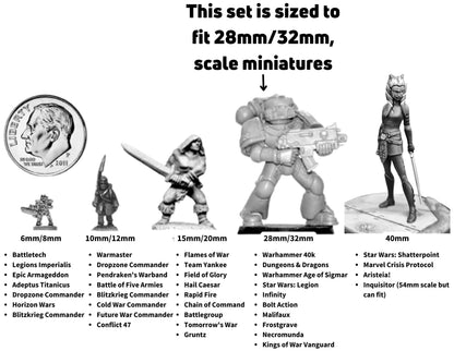 WARGAME CONTAINERS and CRATES, Tabletop Terrain Gothic Sci-Fi Scatter Imperial Sector, Rpg & Wargame Scenery