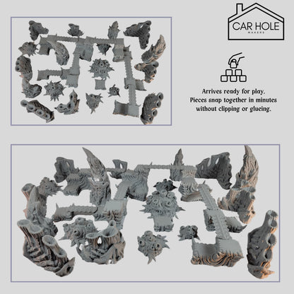 The Hive Kill Team Terrain – Xenos-Themed Alien Terrain Kit for 28mm Skirmish Missions and Tactical Bio-Play Environments