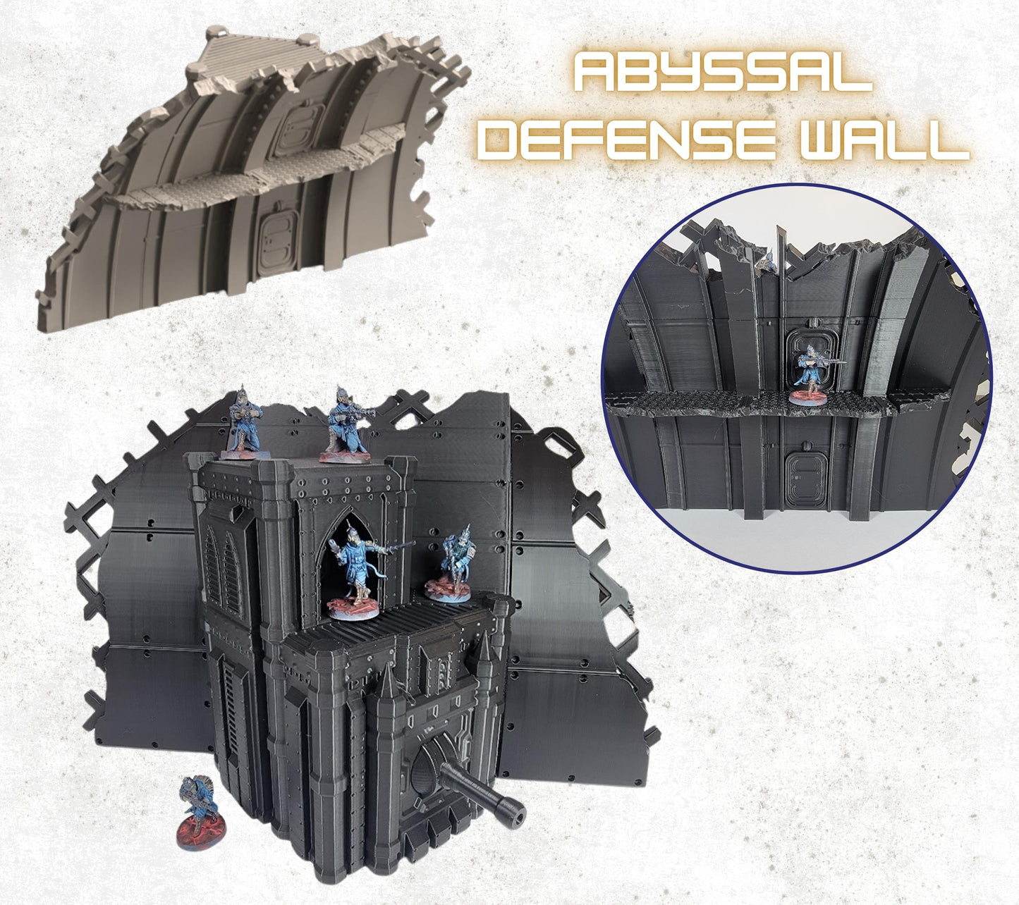 Abyssal Redeemer Terrain Set – Sci-Fi Gothic Crashed Flagship for 40k 10th Edition, 28mm Wargaming Scenery, and Tabletop Gaming Terrain