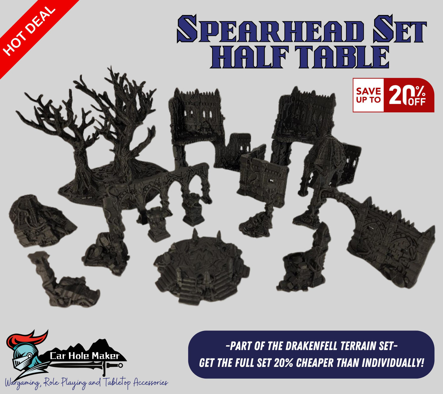 Fantasy Forest Terrain – Gnarled Trees & Scenic Bases for RPGs & Wargaming | 28–32mm Scale, Unpainted & Customizable for Gothic Tables