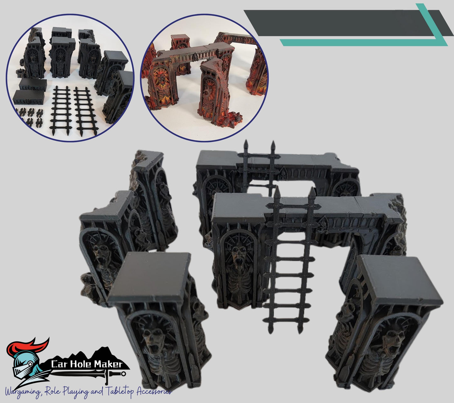 Modular Chaos Terrain – Hellish Ruins for Grimdark & Fantasy Skirmishes (28–32mm) with Immersive Gothic Style