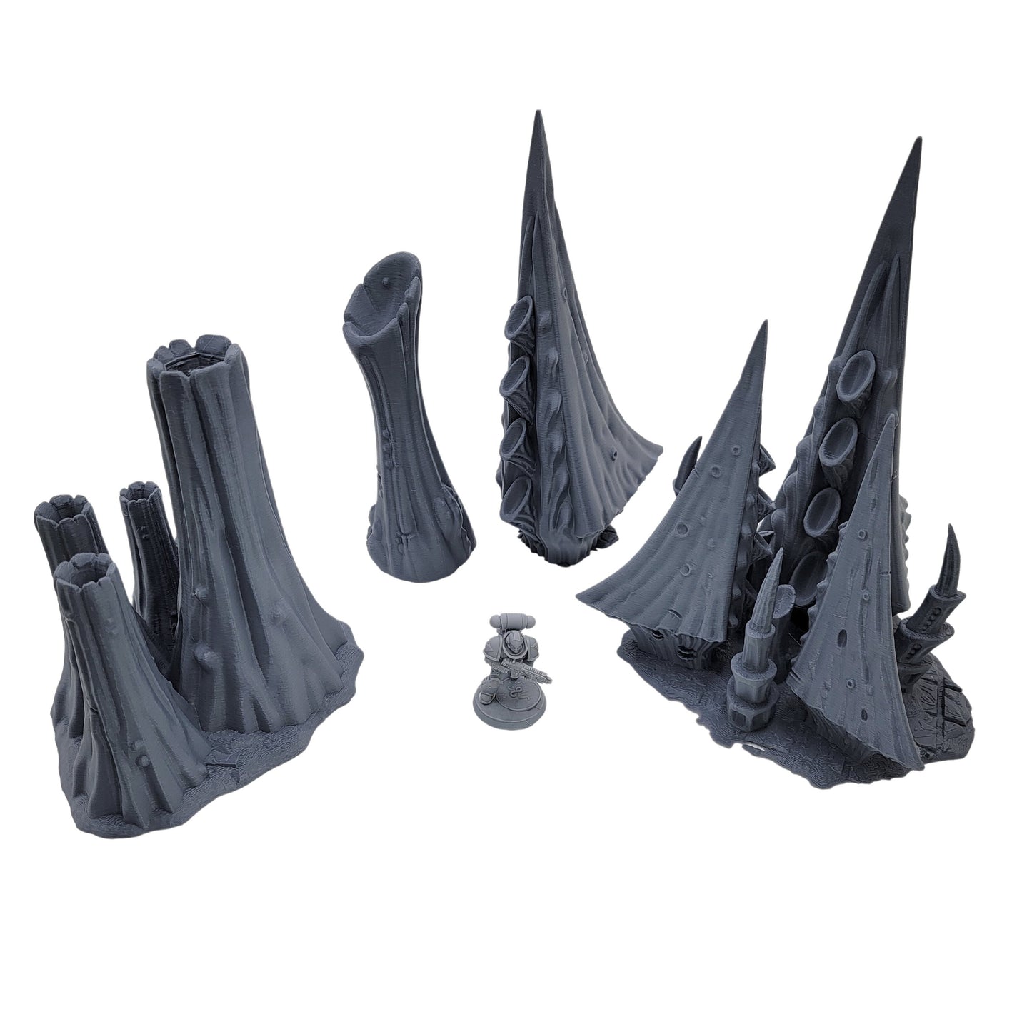 Alien Flora Set - Tabletop Terrain for Wargames, 3D Printed, 28mm Scale