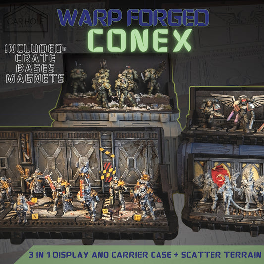 Modular Display & Transport Box – Shrine Crate Terrain for 28–40mm Miniatures
