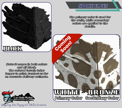 Foldable Wargaming Terrain Set - 3D Printed Modular Ruins for 28mm Tabletop, GW Terrain for Matched Play Preassembled Kit
