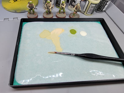 Dry Brush Palette and Wet Palette Combo used for dry brushing 40k miniatures, slap chop speed painting or painting large vehicles and tanks
