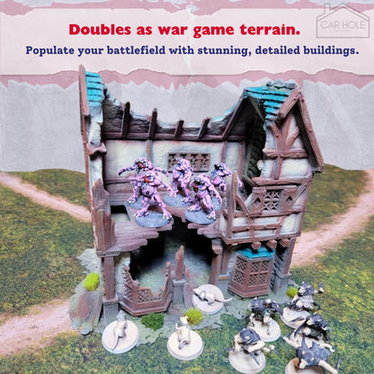 Briarwood Shop Ruins 2 RPG Terrain: Battle Damaged Shop for Dungeons and Dragons and 28mm Wargames - Dark Realms Series