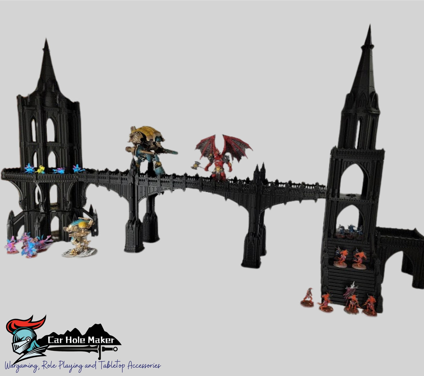 Epic Gothic Bridge for Wargames – 28–32mm Terrain with Towers, Elevation & Narrative Impact
