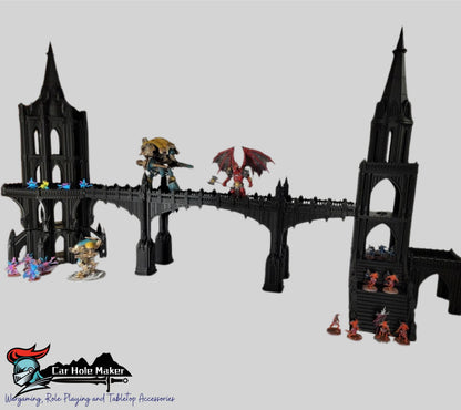 Epic Gothic Bridge for Wargames – 28–32mm Terrain with Towers, Elevation & Narrative Impact